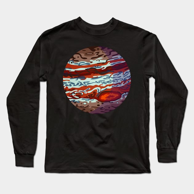 Jupiter Long Sleeve T-Shirt by ziafrazier